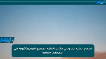 أسعار الجنيه السوداني مقابل الجنيه المصري اليوم وتأثيرها على التحويلات المالية